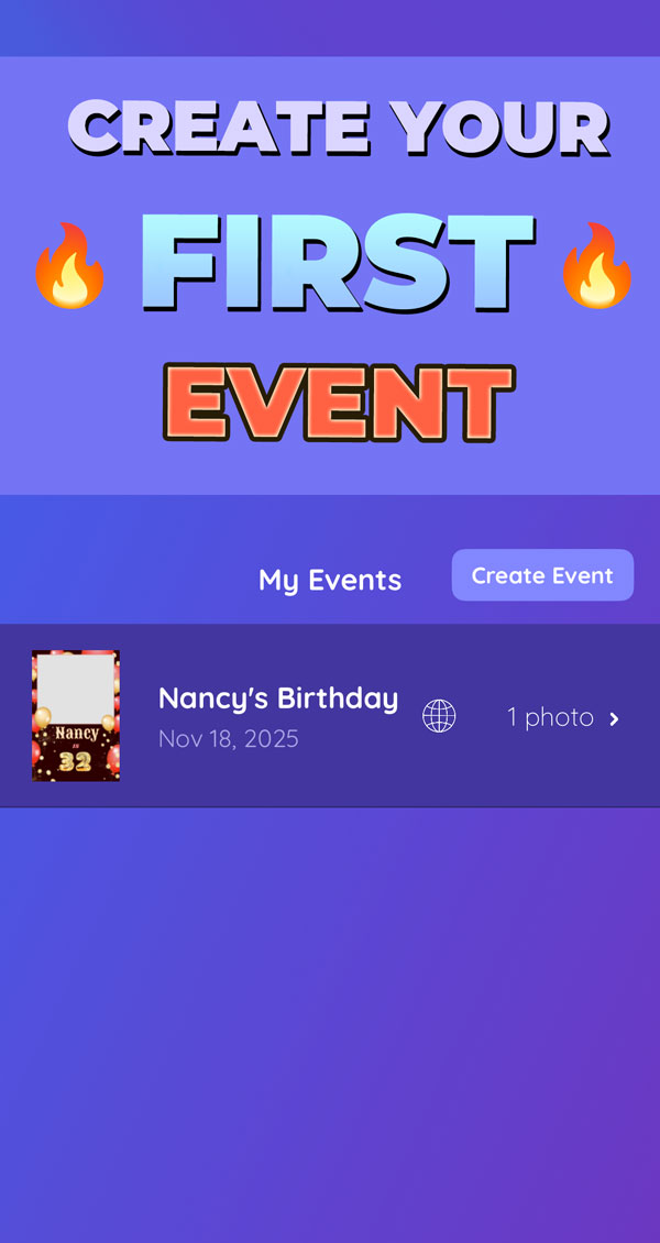 Create Your First Event
