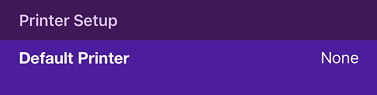 Default printer setting