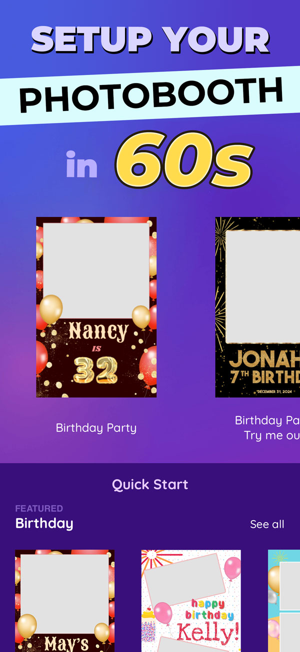 Setup your Photobooth in 60s